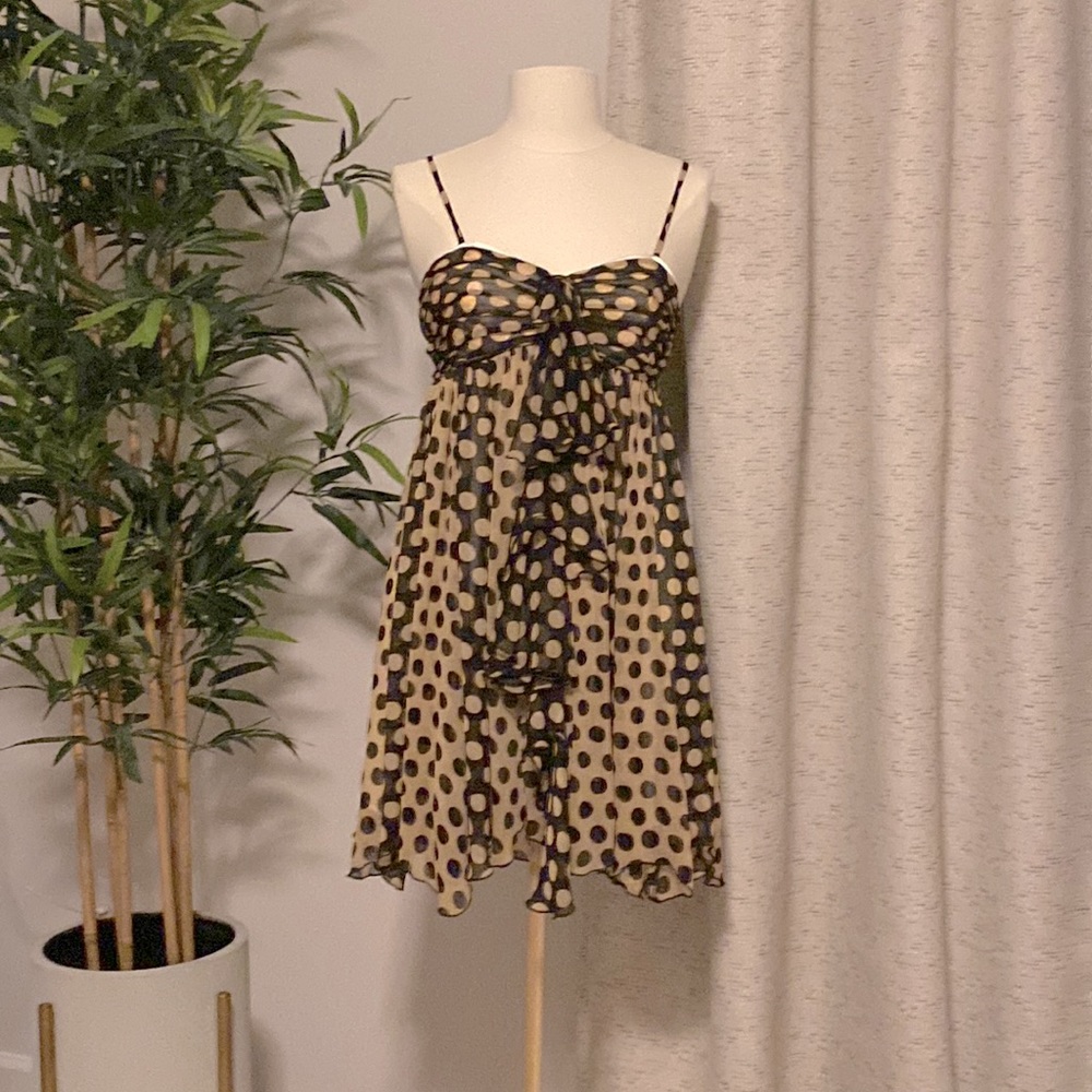 NWT Polka dot mini trapeze dress